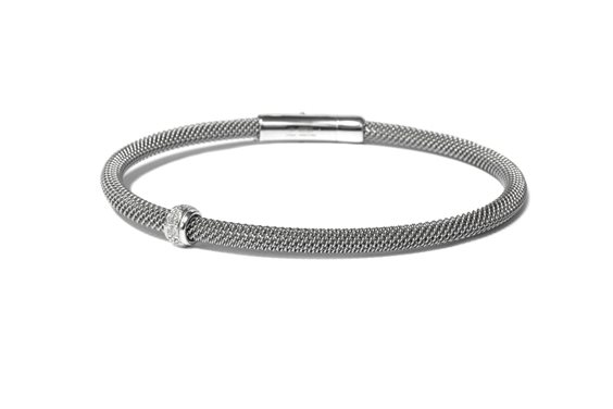 Bracciale Borsari gioielli Uomo Damantik in Argento Diamante BR-DAM01BRB/S - BR-DAM01BRB/S